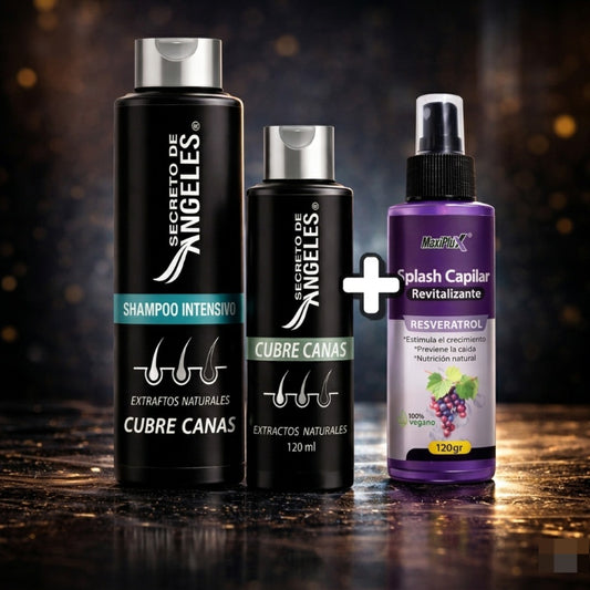 Shampoo cubre canas Secreto de angeles + revitalizante