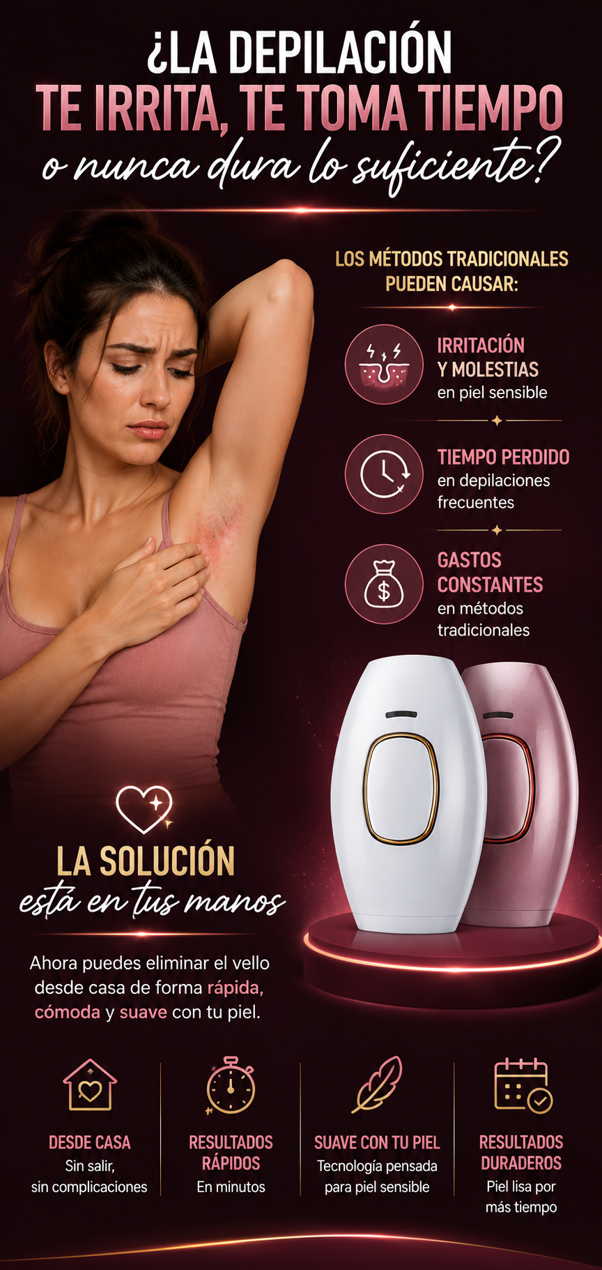 Depiladora IPL para Uso en Casa