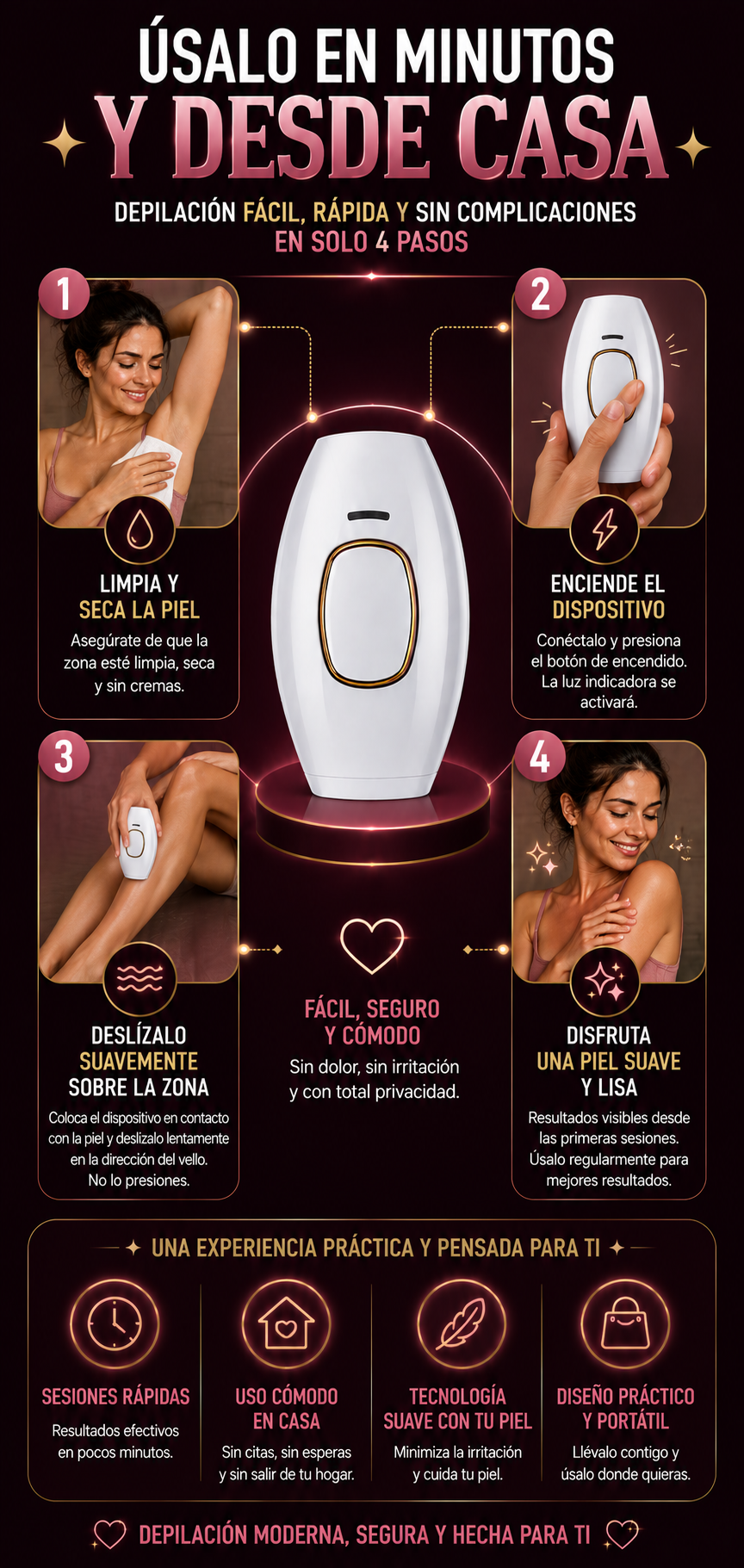 Depiladora IPL para Uso en Casa