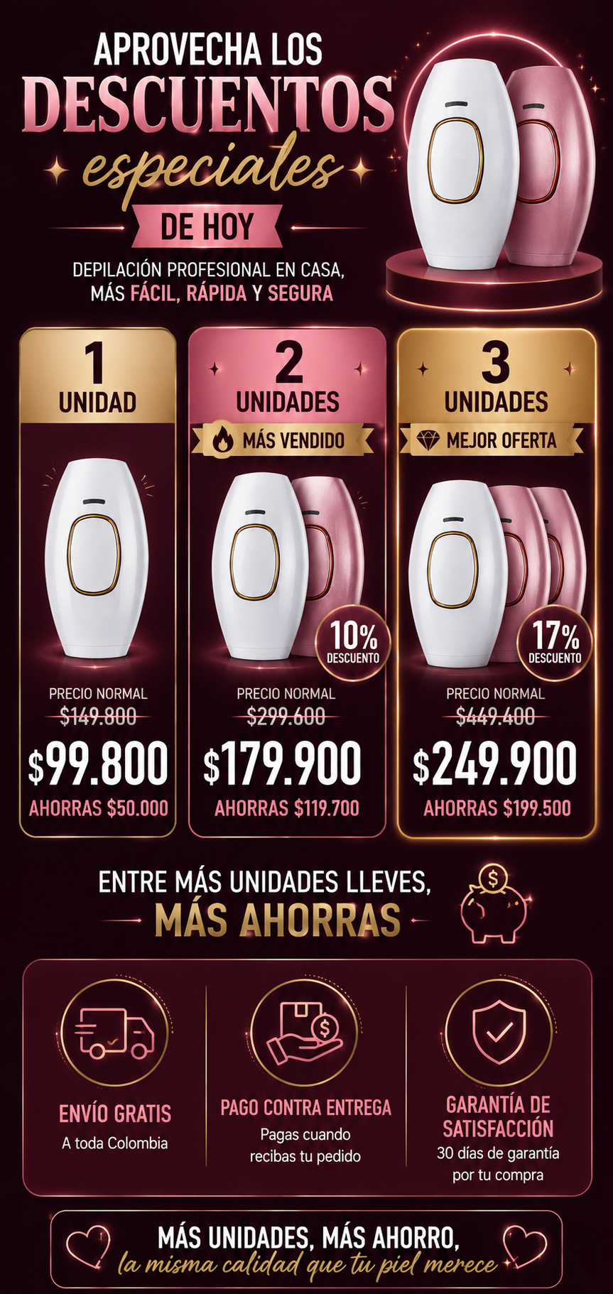 Depiladora IPL para Uso en Casa